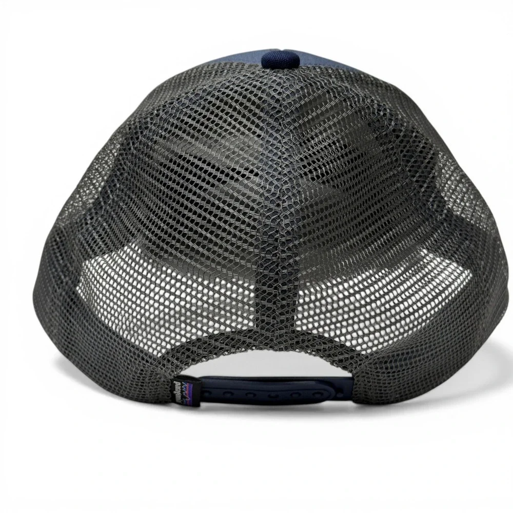 Patagonia P-6 Logo LoPro Trucker Hat Mens Dolomite Blue Mesh Snapback 38182 SP19